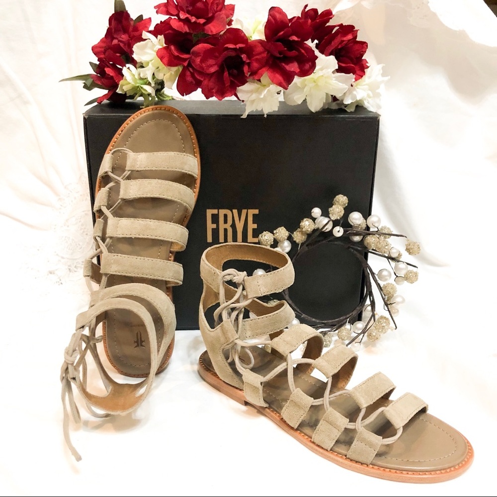Frye 🧡Blair Side Ghillie Suede Gladiator Sandal